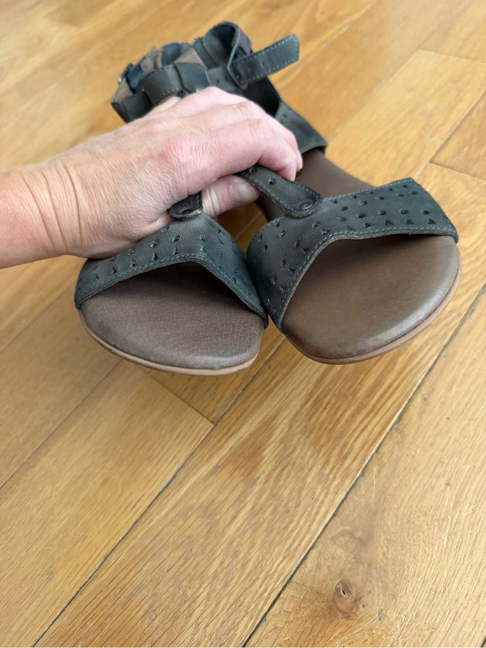 Roan by Bed Stu Kit Leather Sandals Size 7 Bosco Grey - Picture 10 of 12